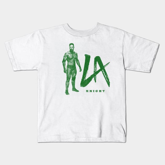 LA Knight #2 // green solid style Kids T-Shirt by Loreatees